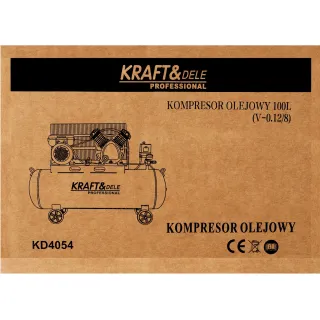 Маслен компресор KraftDele KD4054/ 3kW/ 230V/ 100л Маслен компресор KraftDele KD4054/ 3kW/ 230V/ 100л
