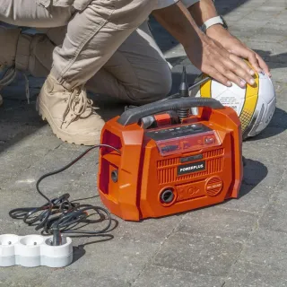 Компресор за въздух 2 в 1 Power Plus POWDP7031/ 20 V/220 V Компресор за въздух 2 в 1 Power Plus POWDP7031/ 20 V/220 V