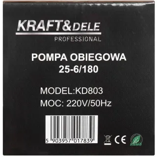 Циркулационна помпа KraftDele KD803/ 25-6/180