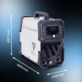 Комбиниран заваръчен апарат 3 в 1 STAHLWERK AC/DC TIG 200 ST/ 200A