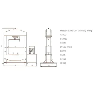 Хидравлична преса METCOR TL502/ 100T