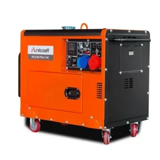Дизелов генератор звукоизолиран UNICRAFT PG-D 80 TEA-S HC/ AVR/ 7.5kW/ 400V/ 15л