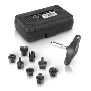 Комплект инструменти за източване на масло STAHLWERK 49086/ 9 части