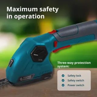 Акумулаторна ножица за трева и жив плет 2 в 1 KOENNER-SOEHNEN KS SHT-8V/ 8V/ 2Ah