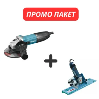 ПРОМО ПАКЕТ! Ъглошлайф Makita GA5030R/ 125 мм + Приставка за ъглошлайф за рязане под ъгъл SIGMA JOLLY EDGE/ 30 см
