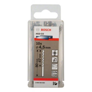 Свредло HSS-Co Standard line за метал на Bosch 4.5 mm - 10 броя Свредло HSS-Co Standard line за метал на Bosch 4.5 mm - 10 броя