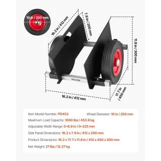 Количка за плоскости/панели VEVOR PD453/ 453 кг Количка за плоскости/панели VEVOR PD453/ 453 кг
