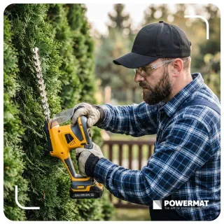 Акумулаторна градинска ножица 2 в 1 Powermat PM-ANTK-21VM/ 21V/ 2x2Ah