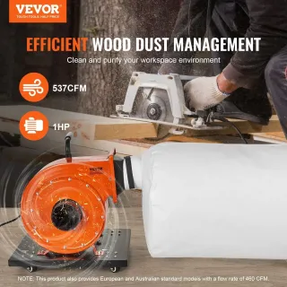 Мобилен прахоуловител за прах и стърготини VEVOR DC100M/ 750W/ 80 л