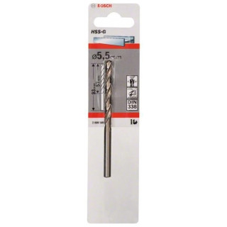 Свредло HSS-G за метал DIN 338 на Bosch 5.5 mm Свредло HSS-G за метал DIN 338 на Bosch 5.5 mm
