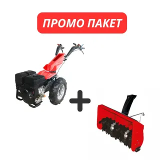 ПРОМО ПАКЕТ! Мотоблок BISONTE BTA-MF400 + Приставка роторен снегорин BISONTE BTA-ST400