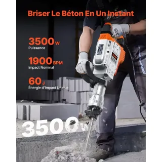 Електрически къртач VEVOR JH-65/ 3500W