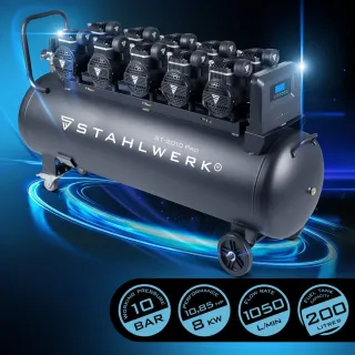 Компресор за сгъстен въздух STAHLWERK ST-2010 Pro/ 5 x 2.17 к.с./ 200 л