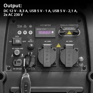Инверторен бензинов генератор STAHLWERK IG-3500 ST/ 3,5 kW / 230V/ 8л Инверторен бензинов генератор STAHLWERK IG-3500 ST/ 3,5 kW / 230V/ 8л