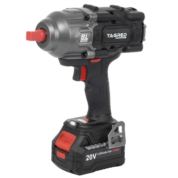Акумулаторен безчетков ударен гайковерт TAGRED TA8000/ 20V/ 2x4Ah