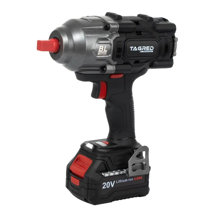 Акумулаторен безчетков ударен гайковерт TAGRED TA8000/ 20V/ 2x4Ah