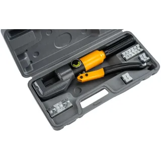 Хидравлична преса за кримпване с 8 матрици POWERMAT PM-ZHDK-470T/ 6 т/ 4-70 мм² Хидравлична преса за кримпване с 8 матрици POWERMAT PM-ZHDK-470T/ 6 т/ 4-70 мм²
