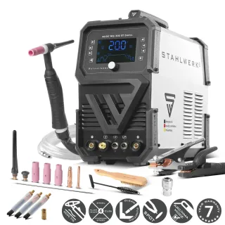 Комбиниран заваръчен апарат 3 в 1 STAHLWERK AC/DC TIG 200 ST/ 200A