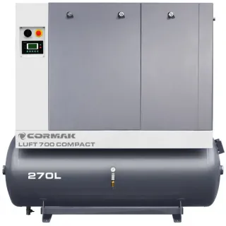 Винтов компресор с изсушител и резервоар CORMAK LUFT 700 COMPACT 650L/мин/ 5.5kW/ 270L 
