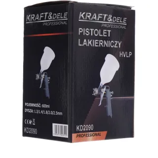 Пневматичeн пистолет за боядисване HVLP KraftDele KD2090/ 600 мл Пневматичeн пистолет за боядисване HVLP KraftDele KD2090/ 600 мл