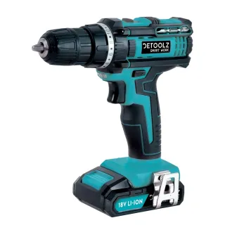 Акумулаторен винтоверт Detoolz DZ-SE128/ 18V/ 2x1.3Ah