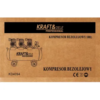 Безмаслен компресор KraftDele KD4094/ 6kW/ 400V/ 100л Безмаслен компресор KraftDele KD4094/ 6kW/ 400V/ 100л