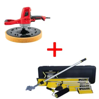 ПРОМО ПАКЕТ! Шлайфмашина за мазилка STAHL The Wall Polisher + Комплект ножове за шпакловане CIMEX SB25100-10 части