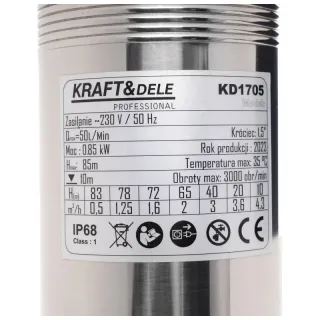 Потопяема винтова помпа KraftDele KD1705/ 850W