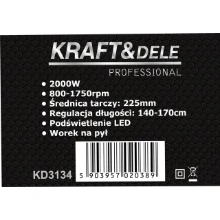 Жираф за шлайфане на стени и тавани KraftDele KD3134/ 2kW/ 225мм Жираф за шлайфане на стени и тавани KraftDele KD3134/ 2kW/ 225мм