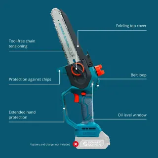 Акумулаторен мини верижен трион KOENNER-SOEHNEN KS MCS20V-8/ 20V