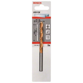 Свредлo HSS-TiN за метал на Bosch 7.5 mm