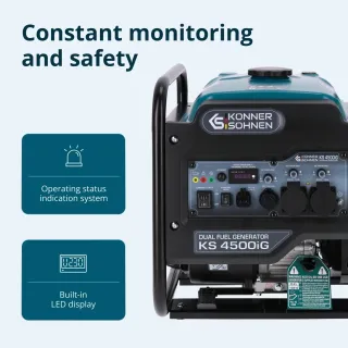Инверторен генератор газ/бензин KOENNER-SOEHNEN KS 4500iG/ 4.5kW/ 13л Инверторен генератор газ/бензин KOENNER-SOEHNEN KS 4500iG/ 4.5kW/ 13л
