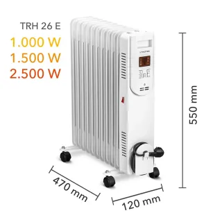 Маслен радиатор TROTEC TRH 26 E/ с дистанционно/ 2,5kW