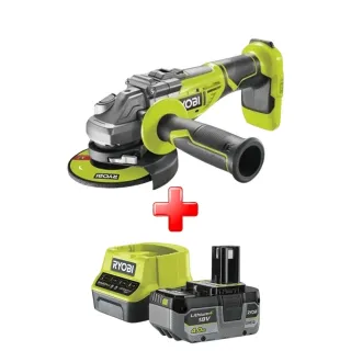 Акумулаторен ъглошлайф RYOBI R18AG7-0 + батерия и зарядно RC18120-140X/ 18V/ Ah