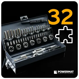 Комплект метчицци и палшки POWERMAT PM-ZNG-32T/ 32 бр.