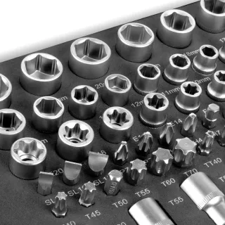 Комплект тресчотка битове и ключове STAHLWERK 6824/ 186 бр.