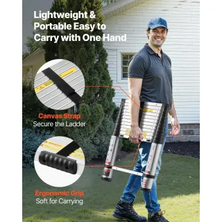 Телескопична сгъваема стълба VEVOR MF-TLA380/ 3.8 м