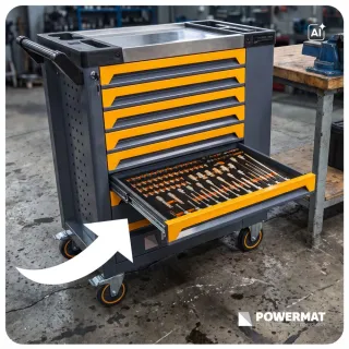 Количка с инструменти POWERMAT PM-SN-261M/ 261 части Количка с инструменти POWERMAT PM-SN-261M/ 261 части