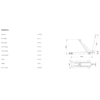 Хидравличен крик тип крокодил AC Hydraulic DK50HLQ/ 5 т Хидравличен крик тип крокодил AC Hydraulic DK50HLQ/ 5 т