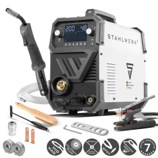 Инверторен заваръчен апарат STAHLWERK MIG MAG 200 ST Digital/ 200A