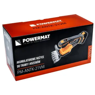 Акумулаторна градинска ножица 2 в 1 Powermat PM-ANTK-21VM/ 21V/ 2x2Ah