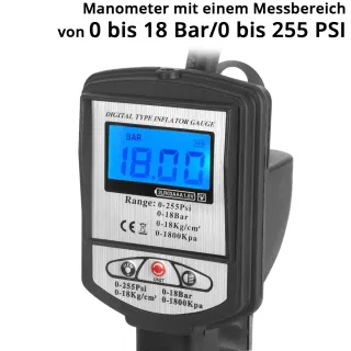 Цифров пистолет с манометър за гуми STAHLWERK DRP-18 ST/ 18bar