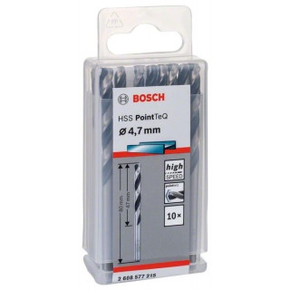 Свредло HSS за метал PoinTec 4.7 mm на Bosch комплект 10 бр. Свредло HSS за метал PoinTec 4.7 mm на Bosch комплект 10 бр.