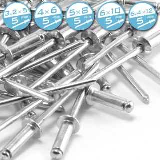 Комплект клещи за нитове и нитове STAHLWERK 6499/ 85 части Комплект клещи за нитове и нитове STAHLWERK 6499/ 85 части