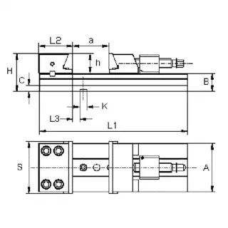 Менгеме прецизно инструментално Fervi M028/200/600, 600 мм