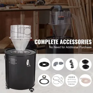 Циклонен прахоуловител с метален резервоар VEVOR SKL400/ 50 л