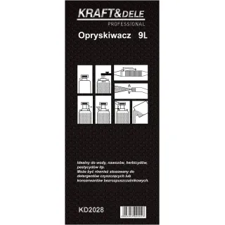 Акумулаторна пръскачка KraftDele KD2028/ 12V/ 9 л