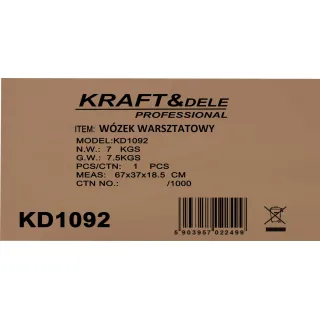 Мобилна количка за инструменти KraftDele KD1092/ 3 рафта Мобилна количка за инструменти KraftDele KD1092/ 3 рафта