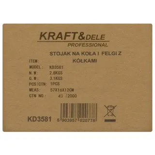 Сгъваема стойка за автомобилни гуми и джанти KraftDele KD3581/ 100 кг