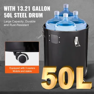 Циклонен прахоуловител с метален резервоар VEVOR SKL400/ 50 л